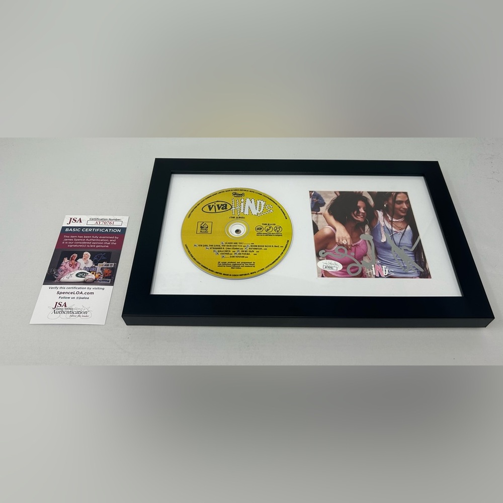 Hinds signed Viva Cd Cover Framed JSA COA